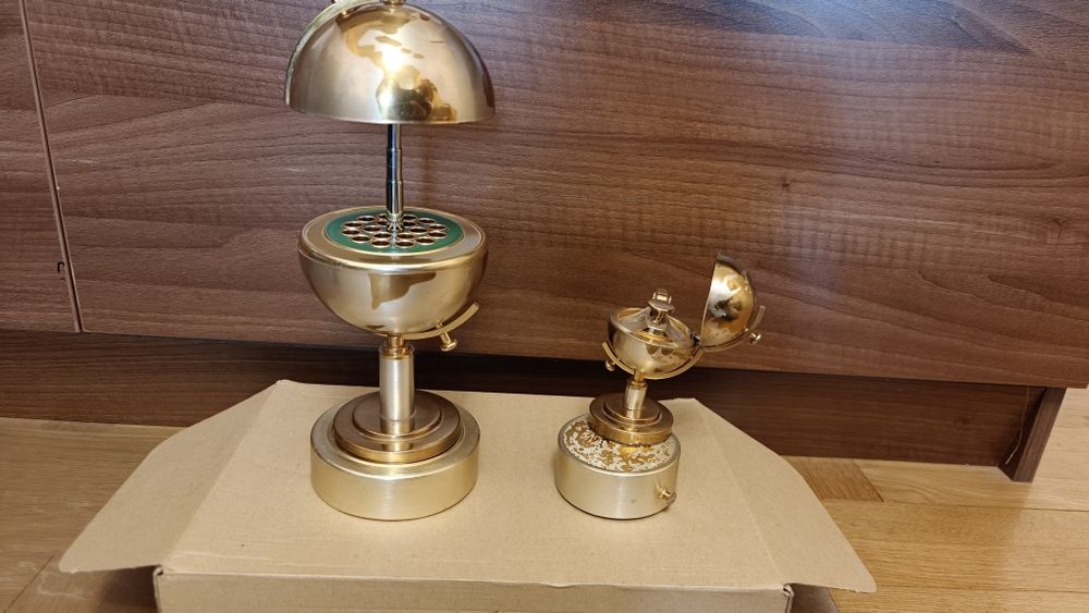 Изящен винтидж комплект цигаретник и запалка