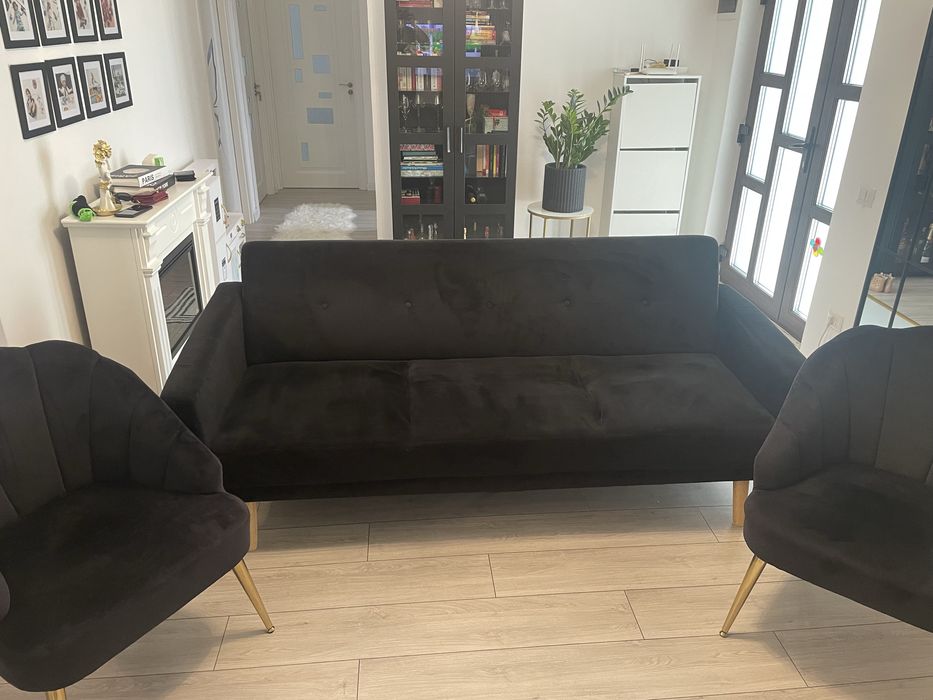 Vand set canapea extensibila + fotolii