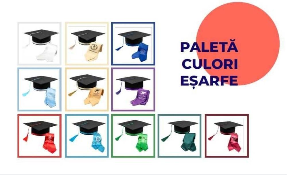 Robe absolvire, toci și eșarfe personalizate – de la 35 lei