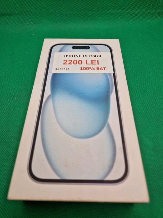 Iphone 15 128% bat 100% bat la cutie•Amanet Lazar Crangasi•42565