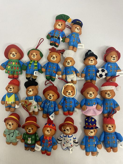 PADDINGTON lot 68 jucării din pluș gen breloc McDonalds 12 cm