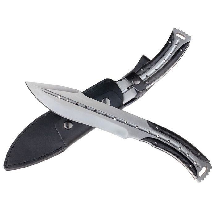 Cutit vanatoareComando Friend, 33 cm, otel, teaca piele inclusa