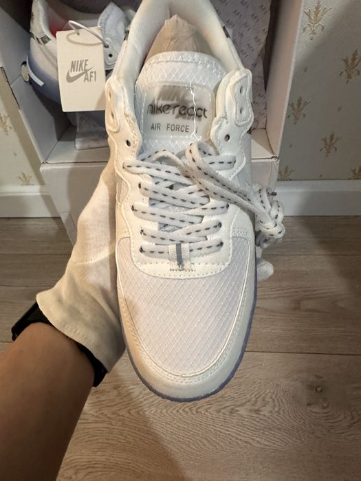 Nike Jordan Air Force 1 React "White Ice" FullBox