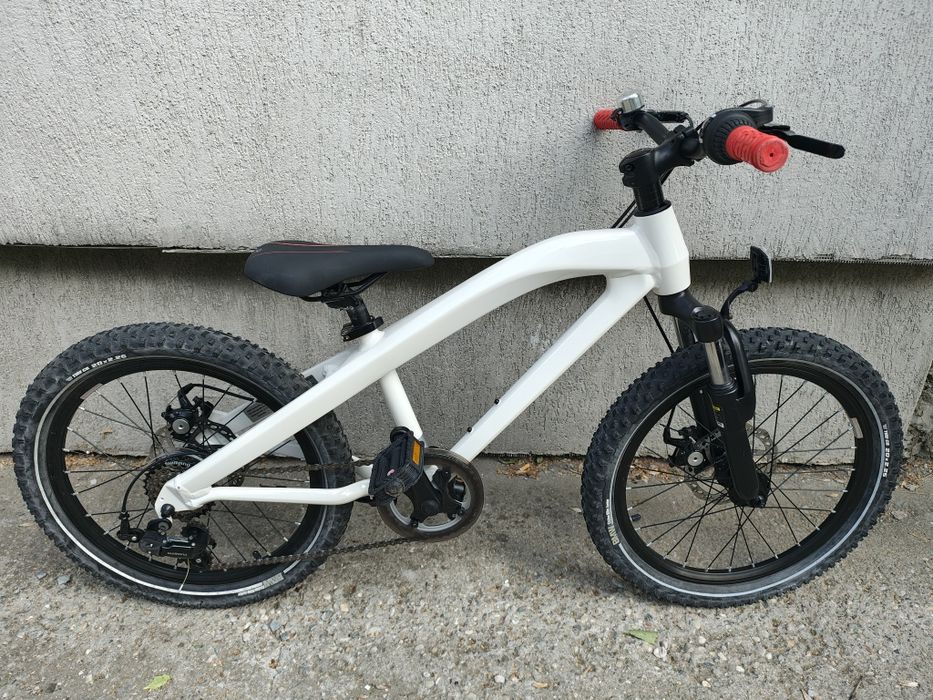 Bicicleta copii BMW JUNIOR 20 Zoll, frane disc alb perlat 6-9 ani
