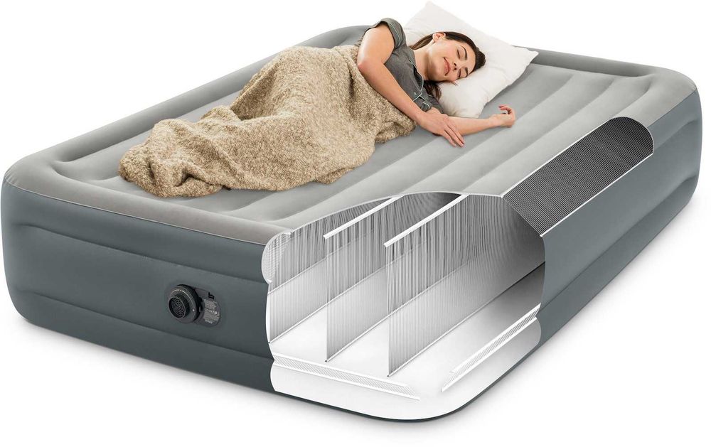 Puflanadigan krovat Intex 64126 Dura-Beam, ikki kishilik 152×203×46 sm
