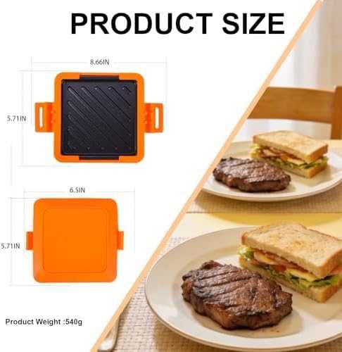Нов Тостер за микровълнова с незалепващи плочи за сандвичи готвене дом