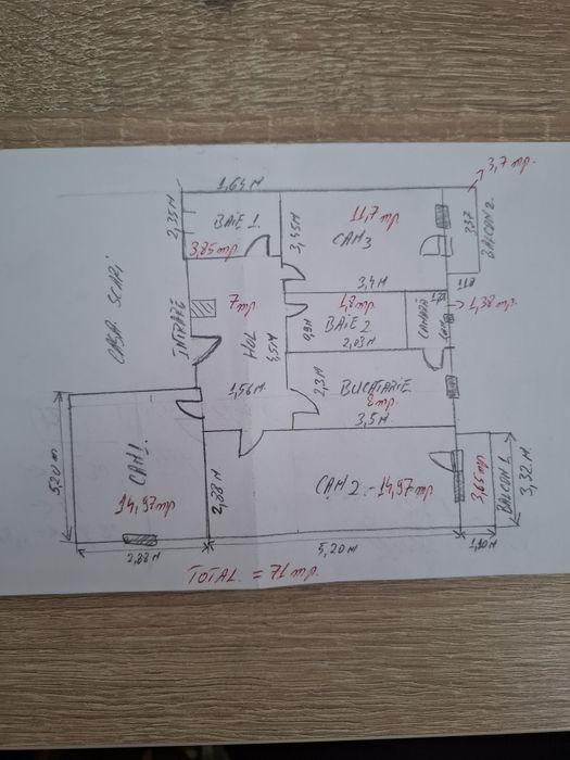Apartament 3 camere zona Între Lacuri