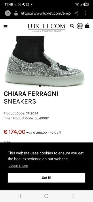 Chiara Ferragni оригинални високи кецове N36