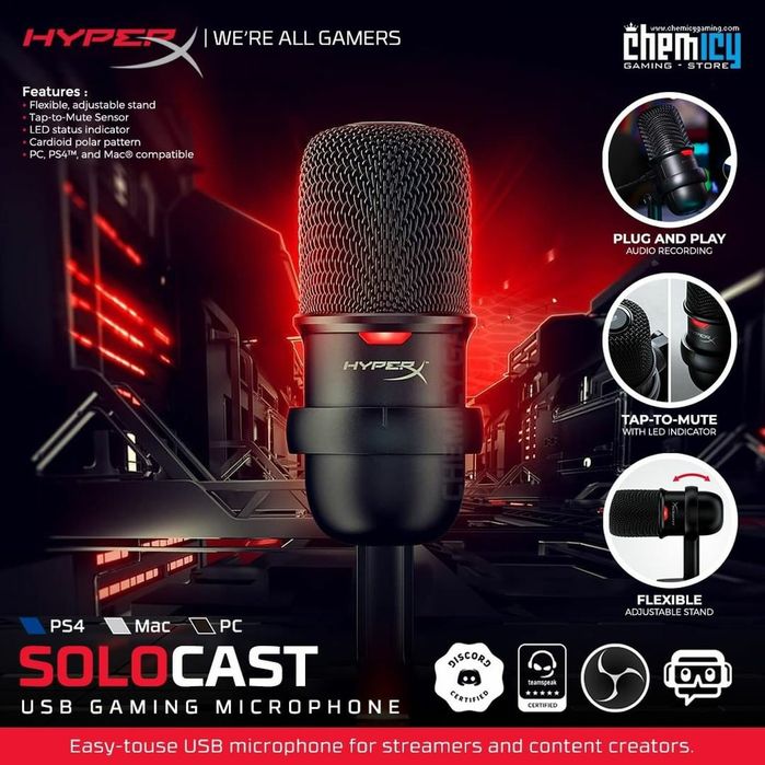 Hyperx Solocast Микрофон для стрима и т.д