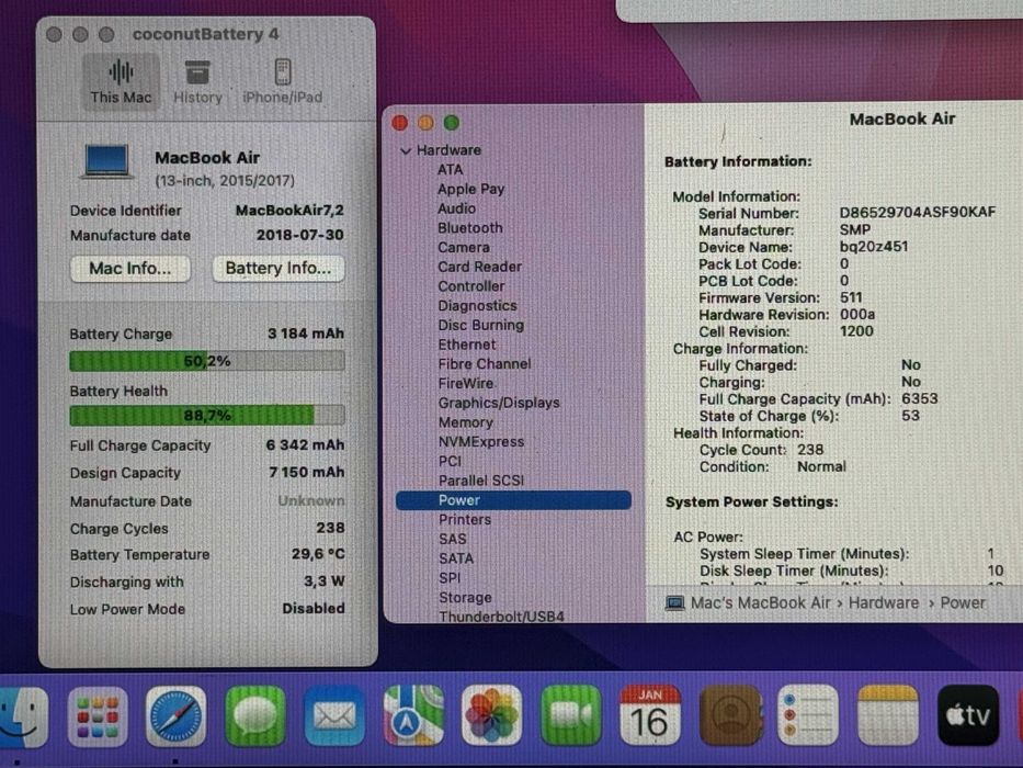 MacBook Air 13 2017`Core i5/256GB SSD/8GB RAM/Бат 90%