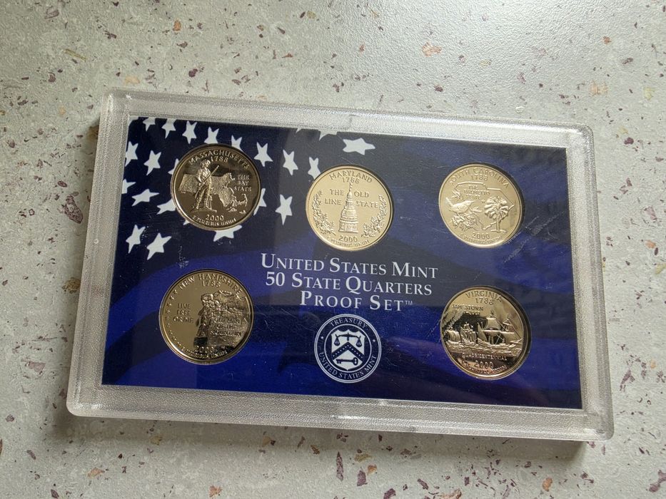 Set monede 50 State  Quarters an 2000