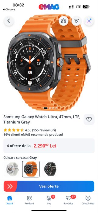 Samsung Galaxy Watch Ultra LTE 47mm - ca nou, full box