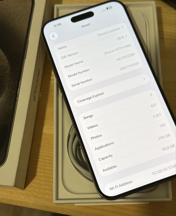 Iphone 15 PRO MAX Natural Titanium 256GB