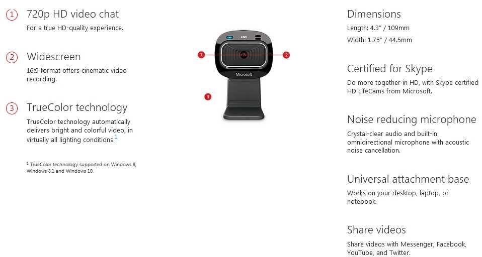 Camera Web Microsoft LifeCam HD-3000