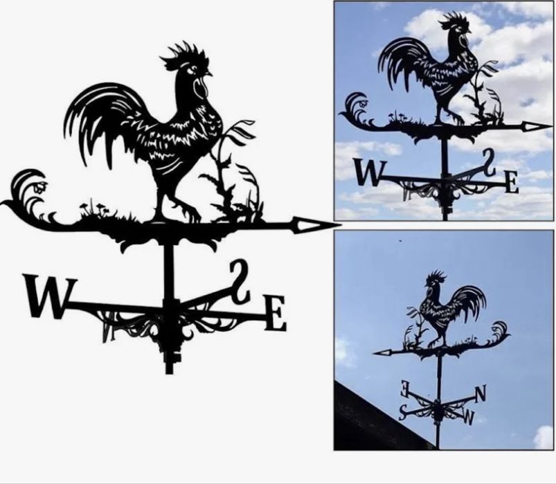 Indicator vant cocos metalic pentru acoperis / gradina (weathervane)