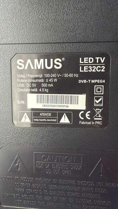 Televizor Samus cu diagonala de 80 de cm