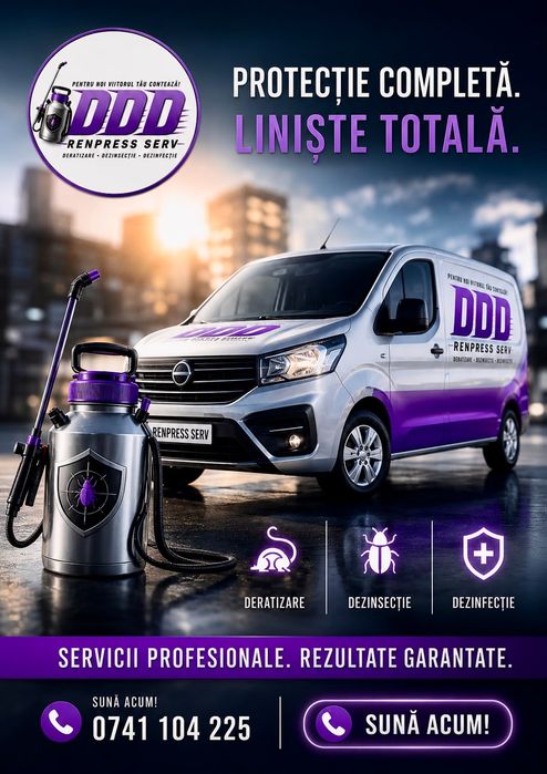 Servicii D.D.D. Dezinsecție, Deratizare, Dezinfecție