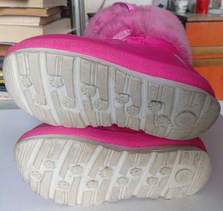 Детски ботуши апрески розови за момиче зимни боти момичешки