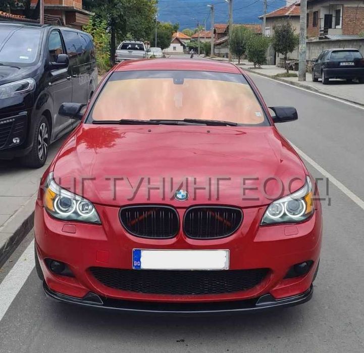 Преден лип спойлер за бмв е60 е61 м тех / добавка за предна броня / bmw e60 e61 m tech lip / нож