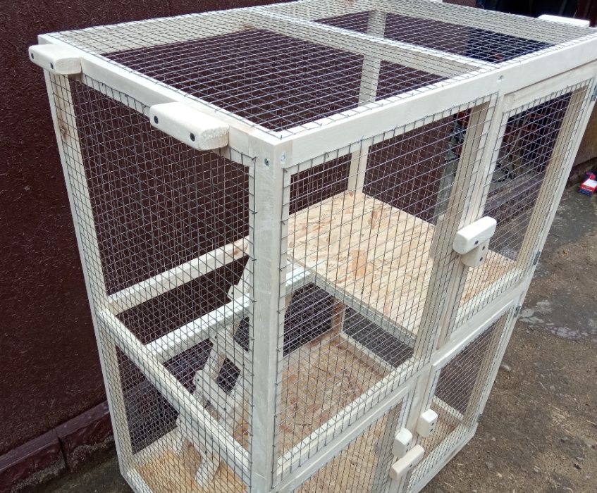 клетка кошек на 2 этажа