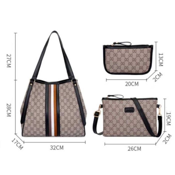 Елегантен комплект дамски чанти 3 в 1