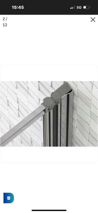 Paravan de cada pliabil Rea Idea crom 120x140 cm mobil