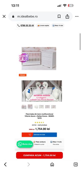 Patut de copii de la ideal bebe