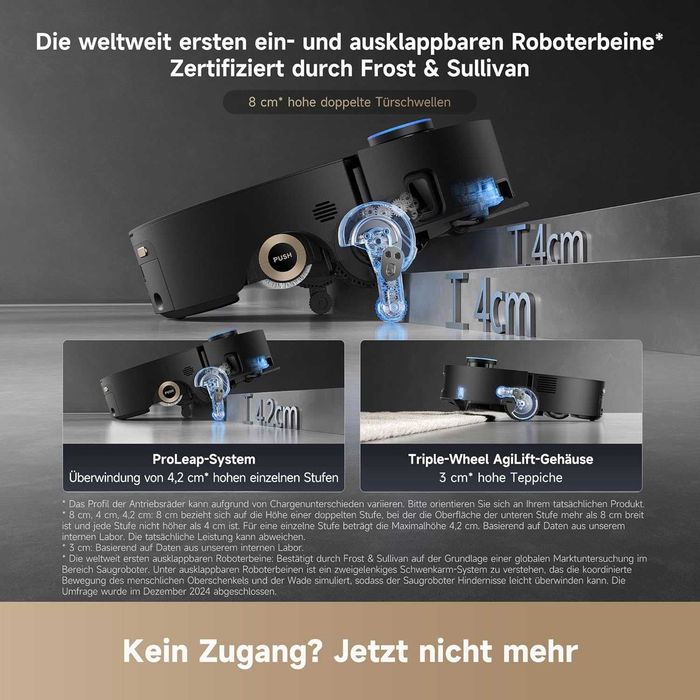Нова 2г Гаранция Прахосмукачка Робот с Моп DREAME AQUA 10 Ultra Roller Complete, Сухо и Мокро Почистване, WI-FI, Картографиране