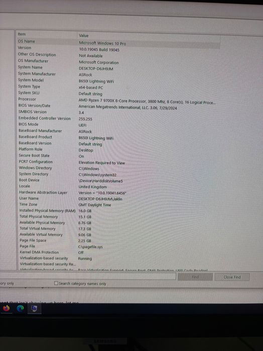Геймърски Компютър Ryzen 7 9700x 16 GB DDR5 RAM, 1TB nvme2, radeon rx 7600 8gb