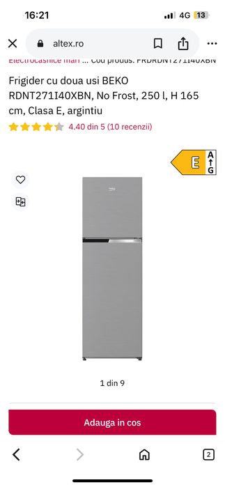 Frigider Beko folosit sare ca nou