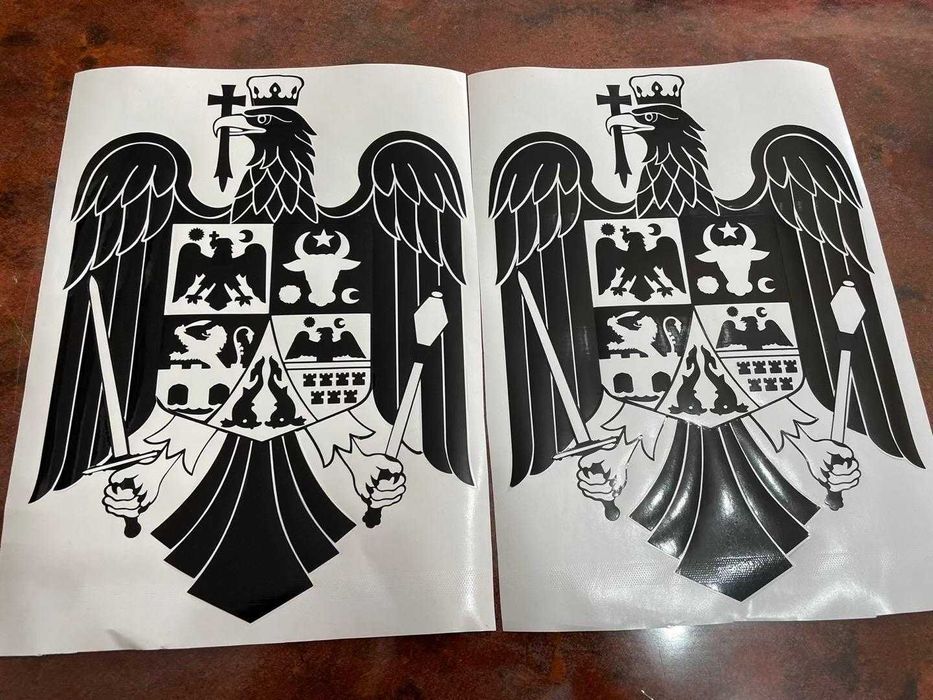 Sticker auto Stema Romaniei autocolant oracal