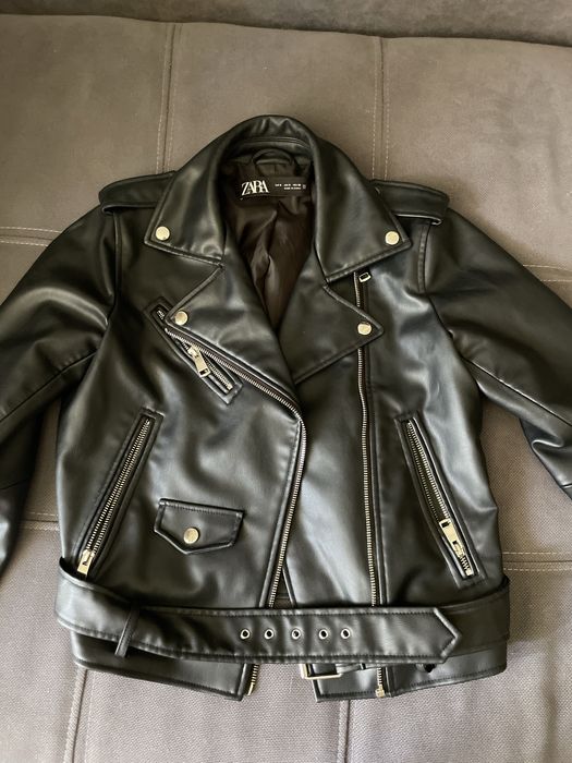 Кожаная куртка косуха Zara размер S