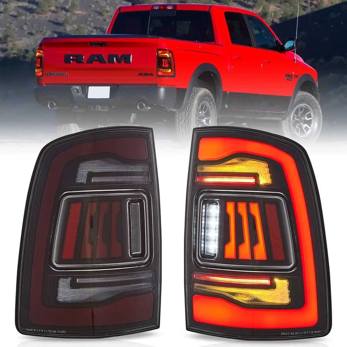 Комплект LED стопове с жълти мигачи за Dodge RAM 2008 - 2018