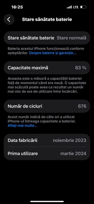 iPhone 15 – 128 GB – Stare foarte bună