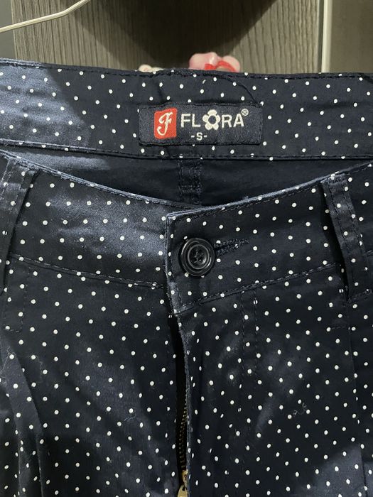 дънки Zara 34, панталон син на точки, долница