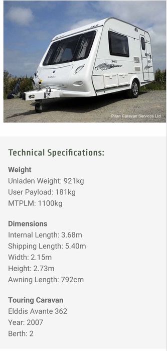 Каравана Elddis Avante 362