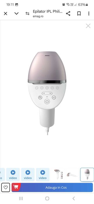 Epilator IPL Philips Lumea Seria 8000 BRI947/00,