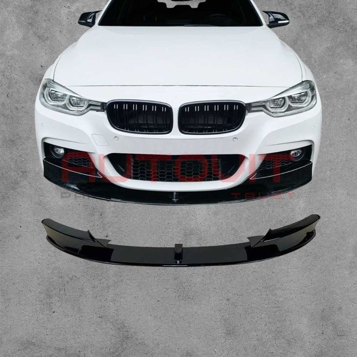 Преден лип спойлер BMW F30 M-Tech черен гланц ф30