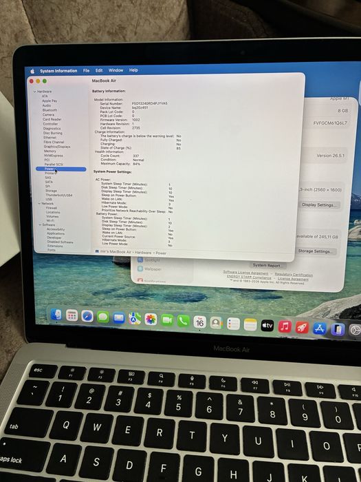 MacBook Air M1, 8/256