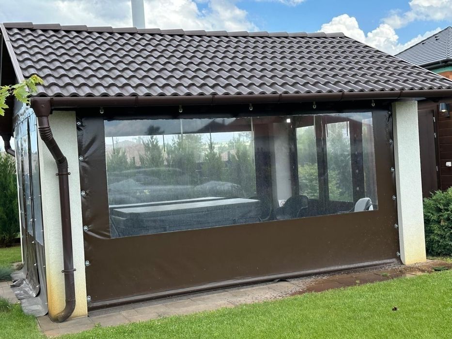 0.8 mm | 1.80 m x 30 m - Folie transparenta pentru inchidere terasa, foisor - Cristal Flex 800