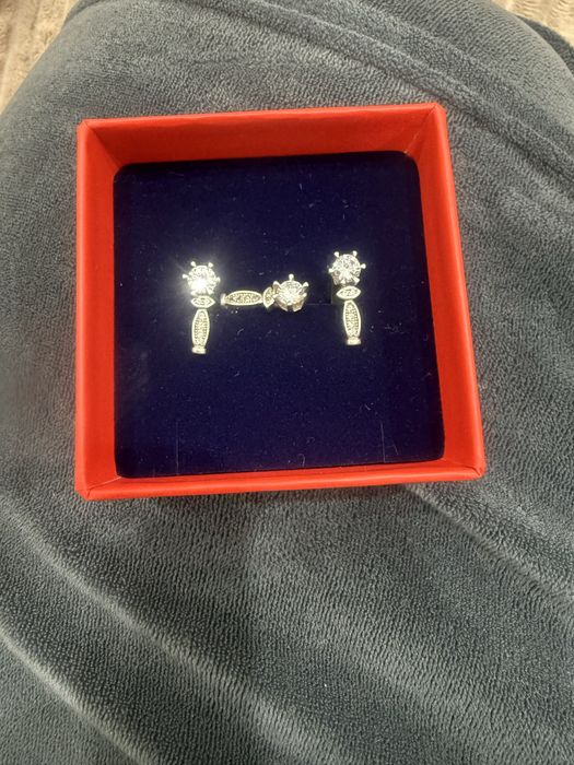 Серебро 925 пробы, серьги и подвеска.