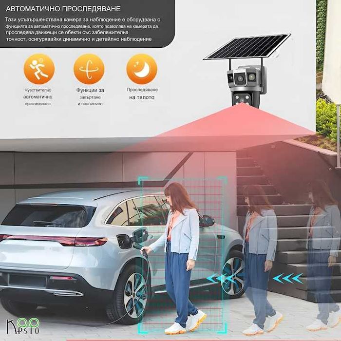 !!!БЕЗПЛАТНА ДОСТАВКА!!! Камера за наблюдение WIFI соларно захранване