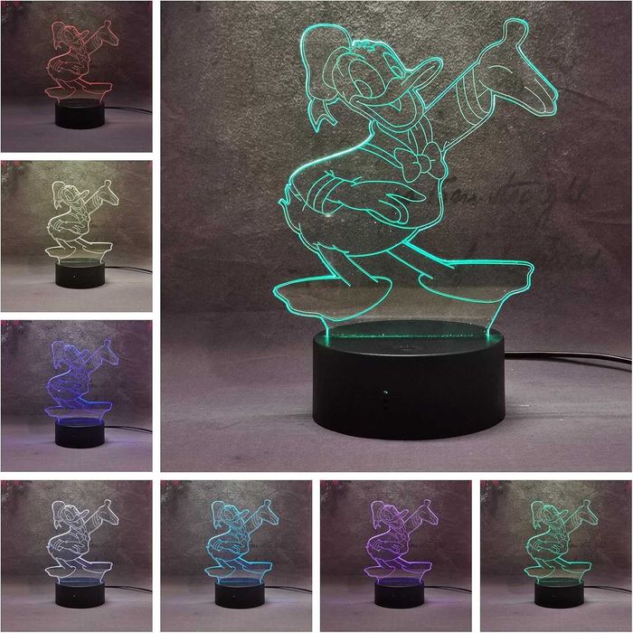 Donald Duck 3D лампи с две плаки