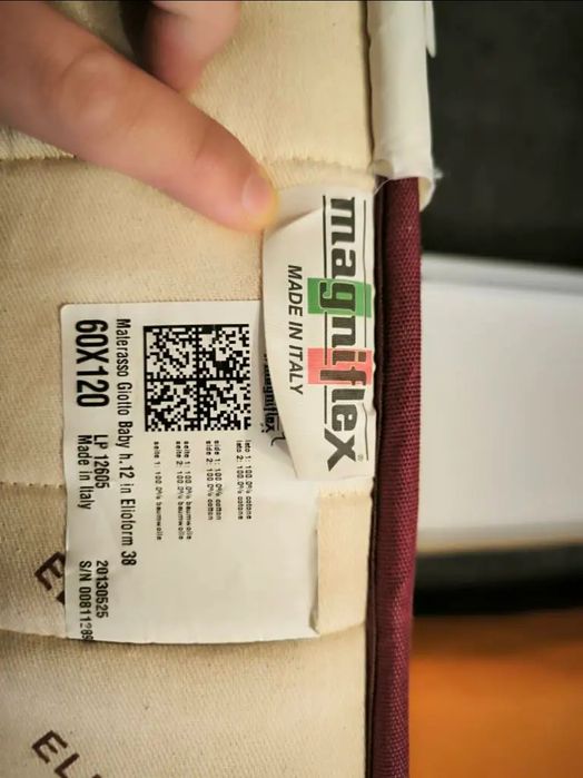 Детско креватче + двулицев матрак MAGNIFLEX BABY PIERRE CARDIN 60/120