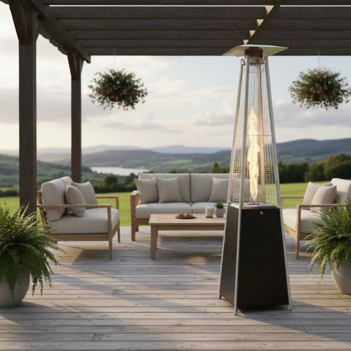 Газов отоплител-чадър 13 kW, 227 см – външен газов отоплител с защити