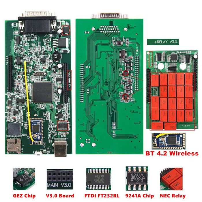 Tester Diagnoza DS150 Multidiag Pro+ 2021.11 Bt 2 PCB V3.0 NEC Relay