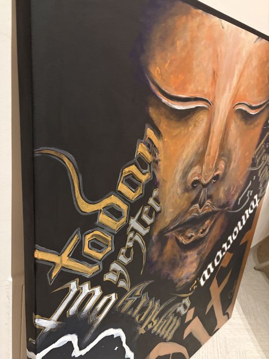 Tablou mare 150x120 cm – acrilic pe pânză – piesă statement