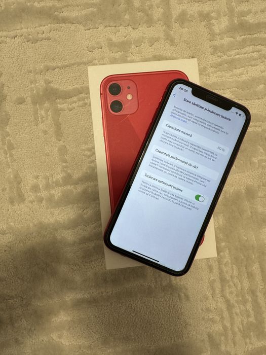 Iphone 11 Red,impecabil, la cutie cu factură de achizite