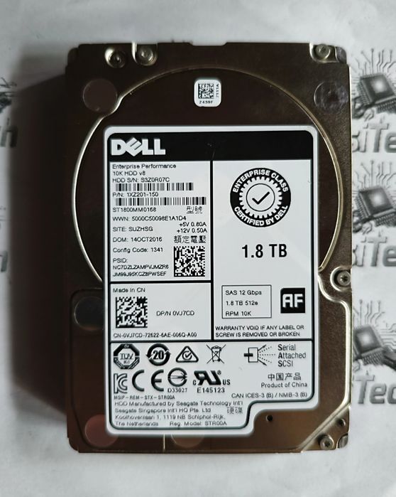 Harddisk Server SAS 2.5" HGST/DELL/Toshiba 1.8Tb 12GB/s 10K 128Mb