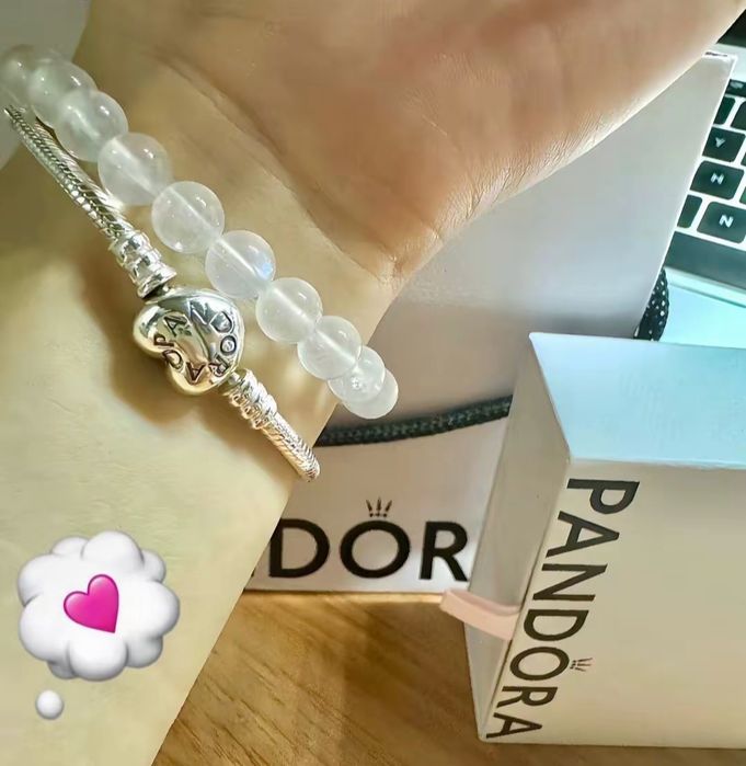 Pandora браслет-змейка в форме сердца